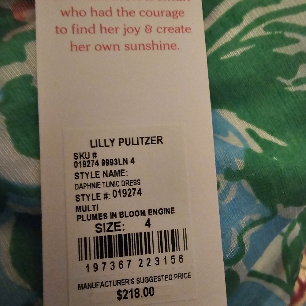 Lilly Pulitzer Floral Dress in Green and Blue